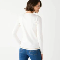 T shirt manches longues imprimé fleuri