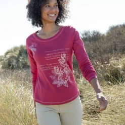 T shirt manches longues imprimé fleuri