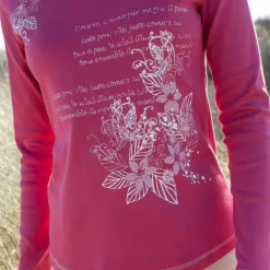 T shirt manches longues imprimé fleuri