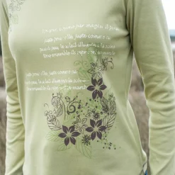 T shirt manches longues imprimé fleuri