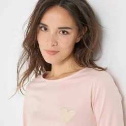 T-shirt marinière manches longues, brodé 