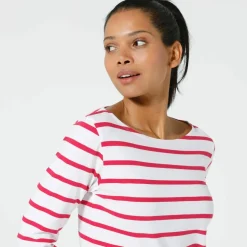 T-shirt marinière manches longues, coton biologique(**)