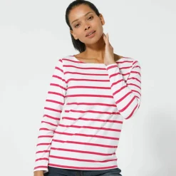 T-shirt marinière manches longues, coton biologique(**)