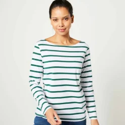 T-shirt marinière manches longues, coton biologique(**)