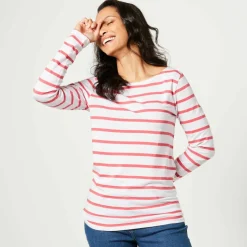 T-shirt marinière manches longues, coton biologique(**)