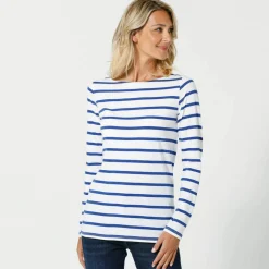 T-shirt marinière manches longues, coton biologique(**)