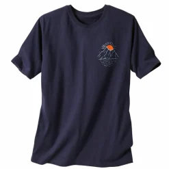 T-shirt pyjama coton imprimé placé manches courtes