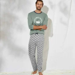 T-shirt pyjama imprimé manches longues