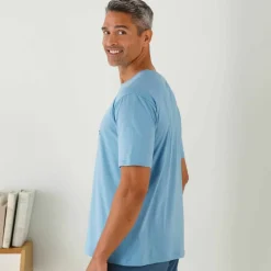 T-shirt pyjama imprimé placé manches courtes coton
