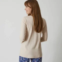 T-shirt pyjama manches longues motif floral imprimé