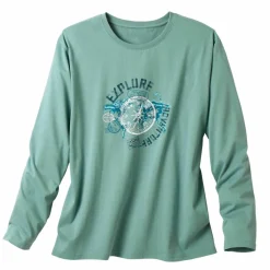 T-shirt pyjama motif devant manches longues