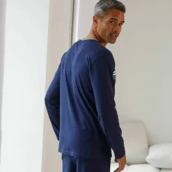 T-shirt pyjama rayé manches longues