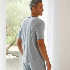 T-shirt pyjama rayures manches courtes