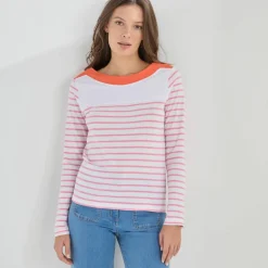 T-shirt rayé manches longues
