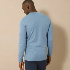 T-shirt sous-vêtement homme col montant manches longues chaleur intense - lot de 2