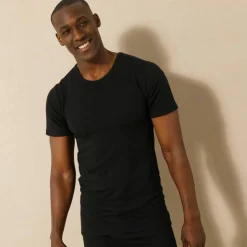 T-shirt sous-vêtement homme col rond manches courte chaleur modérée - lot de 2