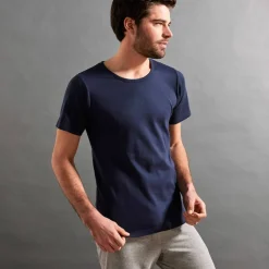 T-shirt sous-vêtement homme col rond manches courtes chaleur douce - lot de 2