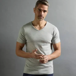 T-shirt sous-vêtement homme col V manches courtes chaleur douce - lot de 2