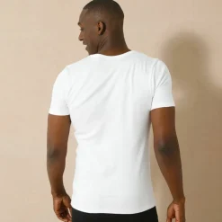 T-shirt sous-vêtement homme col V manches courtes chaleur douce - lot de 2