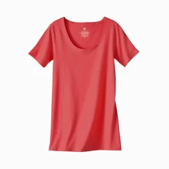 T-shirt uni col rond, coton biologique(**)