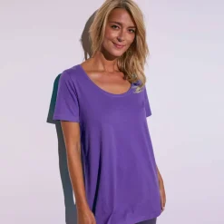 T-shirt uni col rond, coton biologique(**)