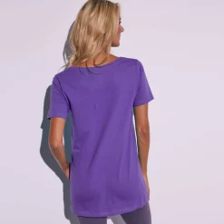 T-shirt uni col rond, coton biologique(**)