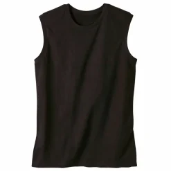 T-shirt uni col rond sans manches
