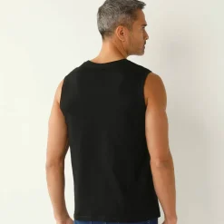 T-shirt uni col rond sans manches