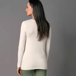 T-shirt uni col rond stretch