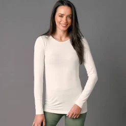 T-shirt uni col rond stretch