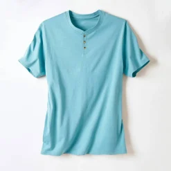 T-shirt uni col tunisien