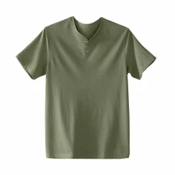 T-shirt uni col tunisien
