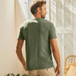T-shirt uni col tunisien
