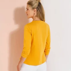 T-shirt uni manches longues