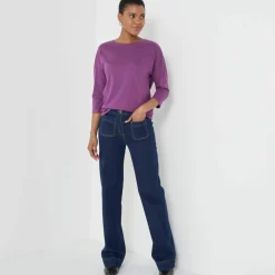 T-shirt volume loose manches 3/4