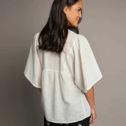 Tunique plastron fantaisie doublé, manches kimono