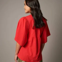 Tunique plastron fantaisie doublé, manches kimono