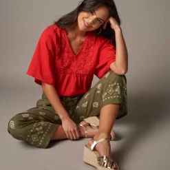 Tunique plastron fantaisie doublé, manches kimono