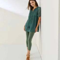 Tunique plumetis unie, polyester recyclé(**)