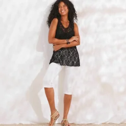 Tunique sans manches, macramé