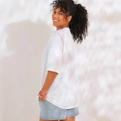 Tunique unie, gaze de coton
