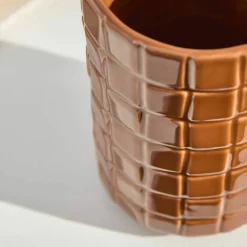 Vase céramique caramel