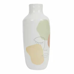 Vase céramique motif visage - hauteur 30 cm
