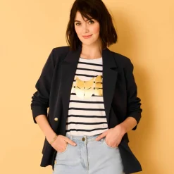 Veste blazer, boutonnage croisé
