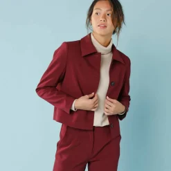 Veste blazer courte unie, Spécial Petites