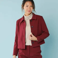Veste blazer courte unie, Spécial Petites