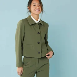Veste blazer courte unie, Spécial Petites