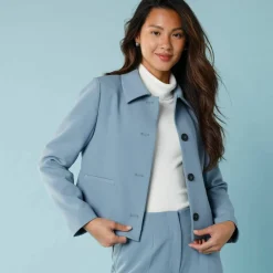 Veste blazer courte unie, Spécial Petites
