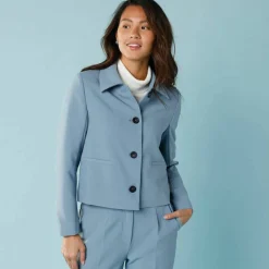 Veste blazer courte unie, Spécial Petites