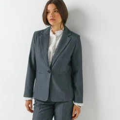 Veste blazer fluide, manches longues